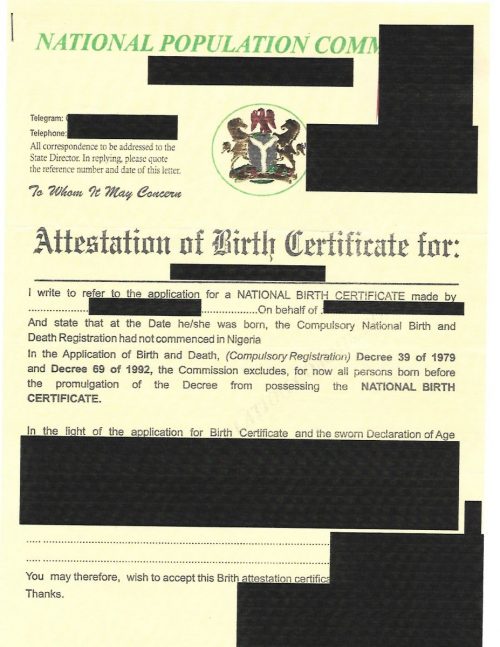 Birth certificate translation - English to German, Spanish to German